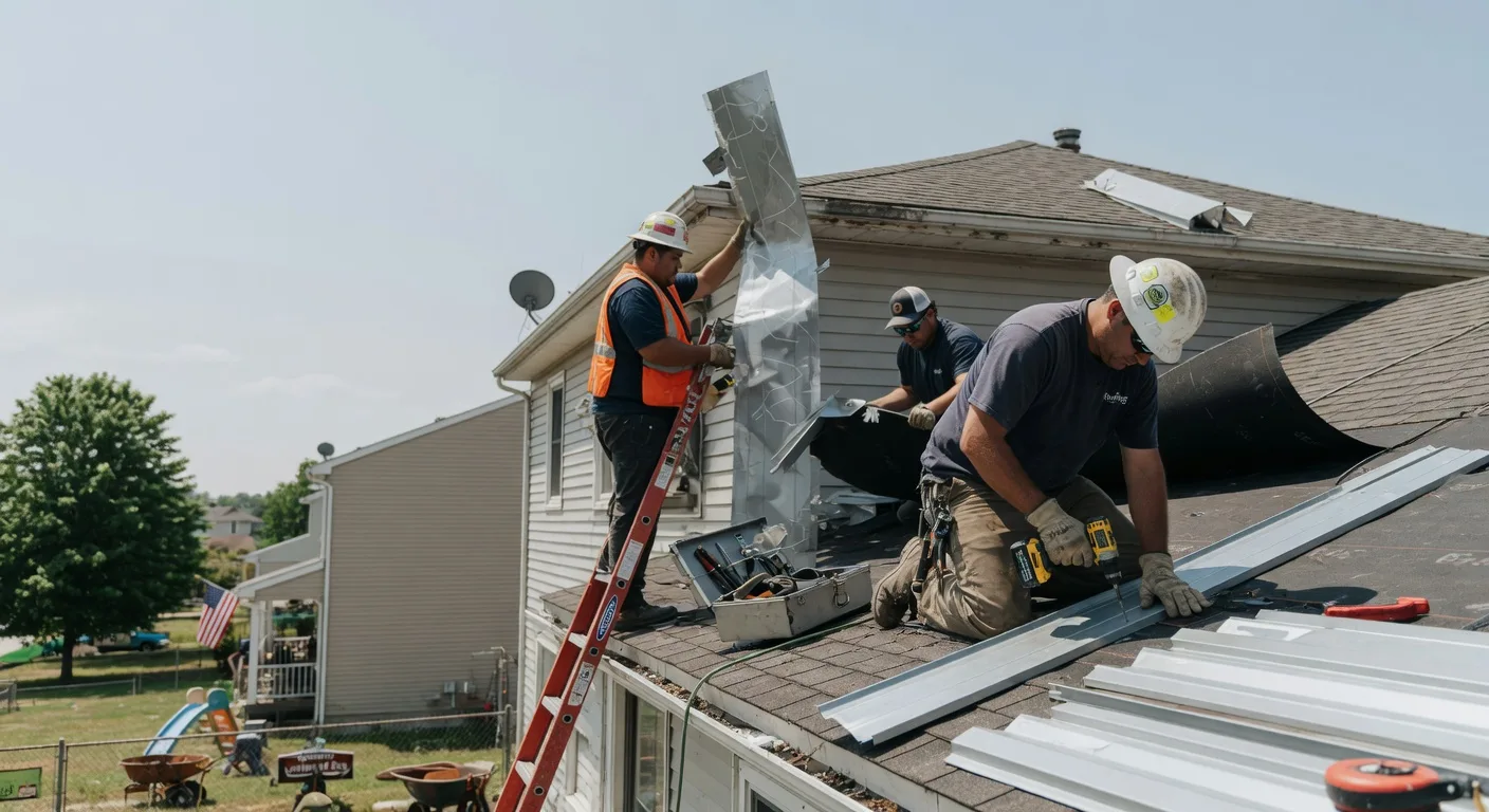 Storm Damage Metal Roof Repair in Woodville, OH